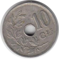 Belçika 10 Centimes 1921 Çok Temiz