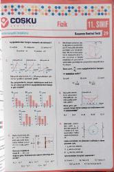 COŞKU YAYINLARI, 11. SINIF FİZİK KAZANIM KONTROL TESTİ & ÖDEV TESTİ