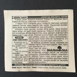 7  MAYIS 1996 -TAKVİM YAPRAĞI-DOĞUM GÜNÜ HEDİYESİ-TÜRKİYE GAZETESİ TAKVİMİ,MİTHAT PAŞANIN ÖLÜMÜ 1884,KAN HAFTASI,ESKİ BAŞBAKAN FETHİ OKYARIN ÖLÜMÜ 1943,LEHİSTAN POLANYA SEFERİ,
