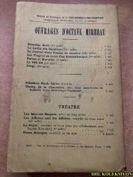 LE JOURNAL D'UNE FEMME DE CHAMBRE / OCTAVE MİRBEAU / BİBLİOTHEQUE CHARPENTİER FASQUELLE EDİTEURS / FRANSIZCA KİTAP (BİR ODA HİZMETÇİSİNİN GÜNLÜĞÜ) HAFİF YIPRANMALARI MEVCUT