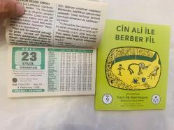 23 Eylül 2017 hediyelik orijinal Hicret takvim yaprağı (Cin Ali kitabı hediyeli:)