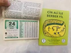 24 Eylül 2017 hediyelik orijinal Hicret takvim yaprağı (Cin Ali kitabı hediyeli:)