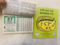 27 Eylül 2017 hediyelik orijinal Hicret takvim yaprağı (Cin Ali kitabı hediyeli:)