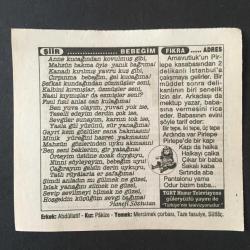 16 HAZİRAN 1996 -TAKVİM YAPRAĞI-DOĞUM GÜNÜ HEDİYESİ-TÜRKİYE GAZETESİ TAKVİMİ,GÜNEY RÜZGARLARININ ESMEYE BAŞLAMASI,BEBEĞİM,ADRES