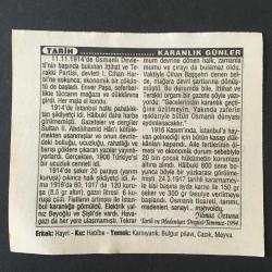 24 HAZİRAN 1996 -TAKVİM YAPRAĞI-DOĞUM GÜNÜ HEDİYESİ-TÜRKİYE GAZETESİ TAKVİMİ,KOOPERATİFÇİLİK HAFTASI, SİLİSTRE ZAFERİ 1853,2.BALKAN HARBİNİN BAŞLAMASI 1913,,KARANLIK GÜNLER
