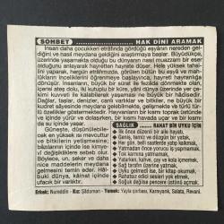 27 HAZİRAN 1996 -TAKVİM YAPRAĞI-DOĞUM GÜNÜ HEDİYESİ-TÜRKİYE GAZETESİ TAKVİMİ,KOCAELİ FUARI,HAK DİNİ ARAMAK,RAHAT BİR UYKU İÇİN,