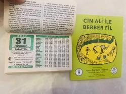 31 Temmuz 2017 hediyelik orijinal Hicret takvim yaprağı (Cin Ali kitabı hediyeli:)