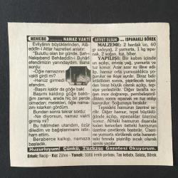 10 TEMMUZ 1996 -TAKVİM YAPRAĞI-DOĞUM GÜNÜ HEDİYESİ-TÜRKİYE GAZETESİ TAKVİMİ,BİRECİKİN KURTULUŞU 1920,DÜNYA HUKUKÇULAR GÜNÜ,KAYSERİ FUARI,NAMAZ VAKTİ,ISPANAKLI BÖREK