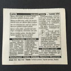 4 AĞUSTOS 1996 -TAKVİM YAPRAĞI-DOĞUM GÜNÜ HEDİYESİ-TÜRKİYE GAZETESİ TAKVİMİ,KAYSERİ TÜRK KURULTAYI TOPLANTISI,ENVER PAŞANIN TACİKİSTANDA ÖLDÜRÜLMESİ 1922,NAMAZ,TAKMA GÖZ,YOLCULUĞA ÇIKARKEN