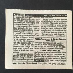 11 AĞUSTOS 1996 -TAKVİM YAPRAĞI-DOĞUM GÜNÜ HEDİYESİ-TÜRKİYE GAZETESİ TAKVİMİ,TÜRKSAT 1B NİN UZAYA FIRLATILIŞI 1994,FATİHİN OTLUKBELİ ZAFERİ 1473,NEYLESİN MAHMUD,