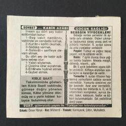 20 AĞUSTOS 1996 -TAKVİM YAPRAĞI-DOĞUM GÜNÜ HEDİYESİ-TÜRKİYE GAZETESİ TAKVİMİ,İZMİR FUARININ AÇILIŞI,BARBOROSUN NİCE NİS KALESİNİ FETHİ 1543,KABİR AZABI,BEBEĞİN YİYECEKLERİ
