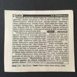 27 AĞUSTOS 1996 -TAKVİM YAPRAĞI-DOĞUM GÜNÜ HEDİYESİ-TÜRKİYE GAZETESİ TAKVİMİ,ŞAM MEDİNE DEMİRYOLUNUN AÇILIŞI 1908,AFYONKARAHİSARIN KURTULUŞU 1922,İLK DEMİRYOLU,SİNİR HASTALIĞI
