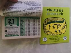 21 Şubat 2017 hediyelik orijinal Hicret takvim yaprağı (Cin Ali kitabı hediyeli:)