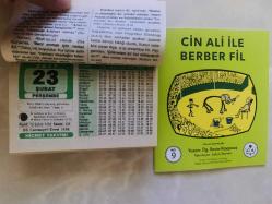 23 Şubat 2017 hediyelik orijinal Hicret takvim yaprağı (Cin Ali kitabı hediyeli:)