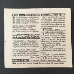 8 EYLÜL 1996 -TAKVİM YAPRAĞI-DOĞUM GÜNÜ HEDİYESİ-TÜRKİYE GAZETESİ TAKVİMİ,SÖĞÜT ERTUĞRUL GAZİYİ ANMA GÜNÜ,DÜNYA OKUMA YAZMA GÜNÜ,CANIM KURBAN,ÇOCUK AŞILARI