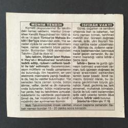 4  EKİM 1996 -TAKVİM YAPRAĞI-DOĞUM GÜNÜ HEDİYESİ-TÜRKİYE GAZETESİ TAKVİMİ,MEDENİ KANUNUN YÜRÜRLÜĞE GİRMESİ,1926,HAYVANLARI KORUMA GÜNÜ,MÜHİM TENBİH,İSFİRAR VAKTİ