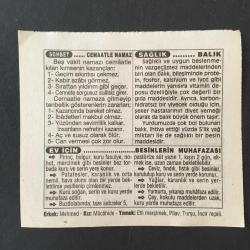 22 EKİM 1996 -TAKVİM YAPRAĞI-DOĞUM GÜNÜ HEDİYESİ-TÜRKİYE GAZETESİ TAKVİMİ,HAK İŞ KONFEDERASYONUN KURULUŞU, 1976,KANİJE MÜDAFAASI,1601,SANAT BAYRAMI HAFTASI,CEMAATLE NAMAZ,BALIK,BESİNLERİN MUHAFAZASI