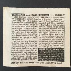 23 EKİM 1996 -TAKVİM YAPRAĞI-DOĞUM GÜNÜ HEDİYESİ-TÜRKİYE GAZETESİ TAKVİMİ,GÜNEŞ AKREP BURCUNDA,PTT NİN KURULUŞU 1840,KIRIM HARBİNİN BAŞLAMASI 1853,MORS,ETLİ OMLET