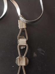 Savatlı Kolye, Osmanlı Düşük Ayar Gümüş Savatlı Kolye.