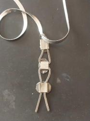 Savatlı Kolye, Osmanlı Düşük Ayar Gümüş Savatlı Kolye.