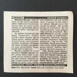 14 KASIM 1996 -TAKVİM YAPRAĞI-DOĞUM GÜNÜ HEDİYESİ-TÜRKİYE GAZETESİ TAKVİMİ,REGAİP KANDİLİ,IĞDIRIN KURTULUŞU,1920,DÜNYA SİNEMA GÜNÜ,