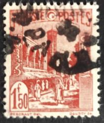 +++ RF TUNUS CAMİ ve ÇARŞI  1926   1.5F  - DAMGALI