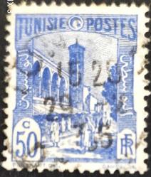+++ RF TUNUS CAMİ ve ÇARŞI  1926   50C  - DAMGALI