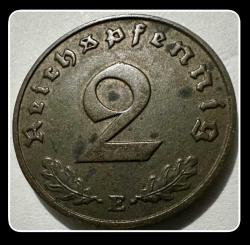 1940-2 REICHS-PFENNIG “E” (2 Reichspfennig) Nazi Almanyası (3. Reich) Gamalı Haç (Svastika) YBMNAZİ2