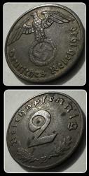 1940-2 REICHS-PFENNIG “E” (2 Reichspfennig) Nazi Almanyası (3. Reich) Gamalı Haç (Svastika) YBMNAZİ2