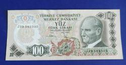 6 Emisyon 3 Tertip 100 Lira Çil J 39 seri 1983-86)