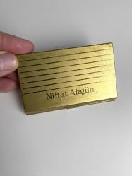 Antika - Nihat Akgün altın kaplama kartvizitlik - kitantik - kitaLog