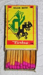 17619-TÜRKAY KİBRİT-KİLİM DESENİ/SELÇUK MOTİFİ**KISMEN DOLU*KENDİ ORJİNAL KİBRİTLERİDİR**