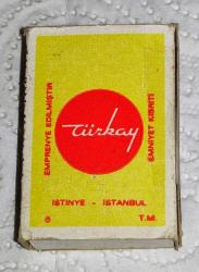 17621-TÜRKAY KİBRİT-KİLİM DESENİ*KISMEN DOLU*KENDİ ORJİNAL KİBRİTLERİDİR**