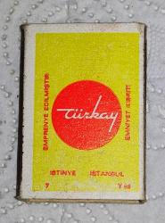 17622-TÜRKAY KİBRİT-KİLİM DESENİ*KISMEN DOLU*KENDİ ORJİNAL KİBRİTLERİDİR**