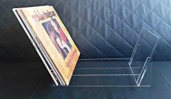 Modern Tasarım Lüks Plaklık, Plak Stand, Plak Rafı, 33'lük ve 45'lik Plaklar İçin Uyumlu - Şeffaf