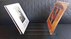 Modern Tasarım Lüks Plaklık, Plak Stand, Plak Rafı, 33'lük ve 45'lik Plaklar İçin Uyumlu - Şeffaf