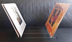 Modern Tasarım Lüks Plaklık, Plak Stand, Plak Rafı, 33'lük ve 45'lik Plaklar İçin Uyumlu - Şeffaf