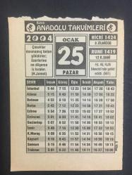 25 OCAK 2004 -TAKVİM YAPRAĞI-DOĞUM GÜNÜ HEDİYESİ-BİZİM ANADOLU TAKVİMLERİ,HZ.ALİ KÜFE MESCİDİNDE ŞEHİD EDİLDİ 661,ANSİKLOPEDİ,VÜCUT YAĞLARI
