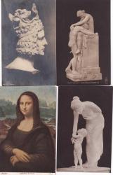 32 ADET KARTPOSTAL LOTU HARİKA HEYKEL VE MANZARA FOTO YABANCI