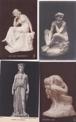 32 ADET KARTPOSTAL LOTU HARİKA HEYKEL VE MANZARA FOTO YABANCI