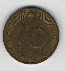 Almanya 10 Pfennig 1995-G (Mp1094)