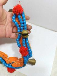 P55-------BONCUK VE PİRİNÇ ZİL DEKORLU AT VE BÜYÜKBAŞ HAYVAN SÜSÜ