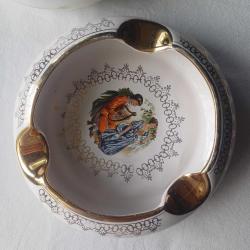 Fragonard Desenli Porselen Kül Tabağı,Altın detaylı ,2 adet
