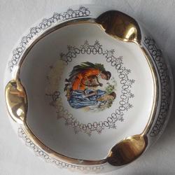 Fragonard Desenli Porselen Kül Tabağı,Altın detaylı ,2 adet