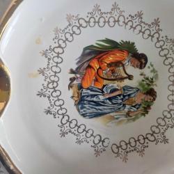 Fragonard Desenli Porselen Kül Tabağı,Altın detaylı ,2 adet