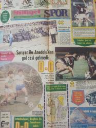Milliyet Spor Gazetesi 21 Eylül 1981 - Sarıyer ile Anadolu'dan gol sesi gelmedi - Hüseyin Kırcal - Trabzonspor'un Dinamo Kiev'e karşı ortaya koyduğu oyun, Sovyet yöneticilerin moralini bozdu - Sovyetler, Şenol ve Turgay'dan çekiniyor fotoğraf ve haberi - Gazete haberi - Tek Yaprak Arkalı Önlüdür