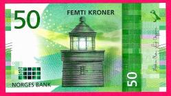 NORVEÇ NORWAY 50 KRONER P-53 2017 UNC ÇİL