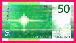NORVEÇ NORWAY 50 KRONER P-53 2017 UNC ÇİL