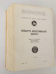 COĞRAFYA ARAŞTIRMALARI DERGİSİ Annals of the Geographical Research Institute, Dil ve Tarih-Coğrafya Fakültesi Coğrafya Araştırmaları Enstitüsü, 1972 - 1988, Sayı: 5/6, 7, 8, 9, 10, 11 [6 ADET]