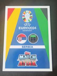 Topps Match Attax Euro 2024 Dusan Vlahovic Sırbistan SRB 18 Futbolcu Kartı